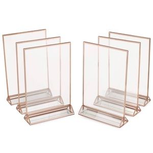 Clear acrylic rose gold frames - 12 total